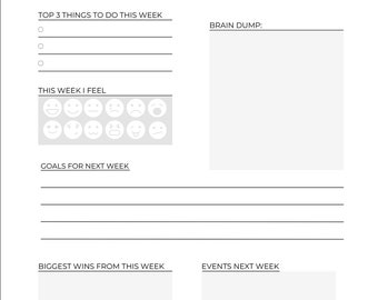 ADHD planner template