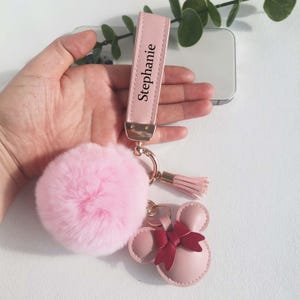 Llavero de cuero con nombre personalizado, llavero de lujo, llavero de cuero para mujer, llaveros personalizados, regalo para mamá, regalos para el Día de la Madre