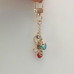 Personalized Birthstone Initial Keychain: Custom Family Tree Gift