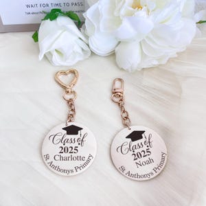 Personalized Graduation Keychain,Graduation Gift,2025 Class Keychain,Class Keyring,Whole Class Gift From Teacher,School leavers Keychain set