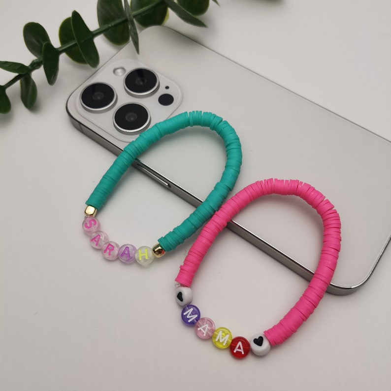 Nombre personalizado pulsera con cuentas personalizadas, pulsera con cuentas con letra, pulsera con nombre de cuentas, pulsera de mamá y yo, nombre personalizado con cuentas, regalo para mamá imagen 4