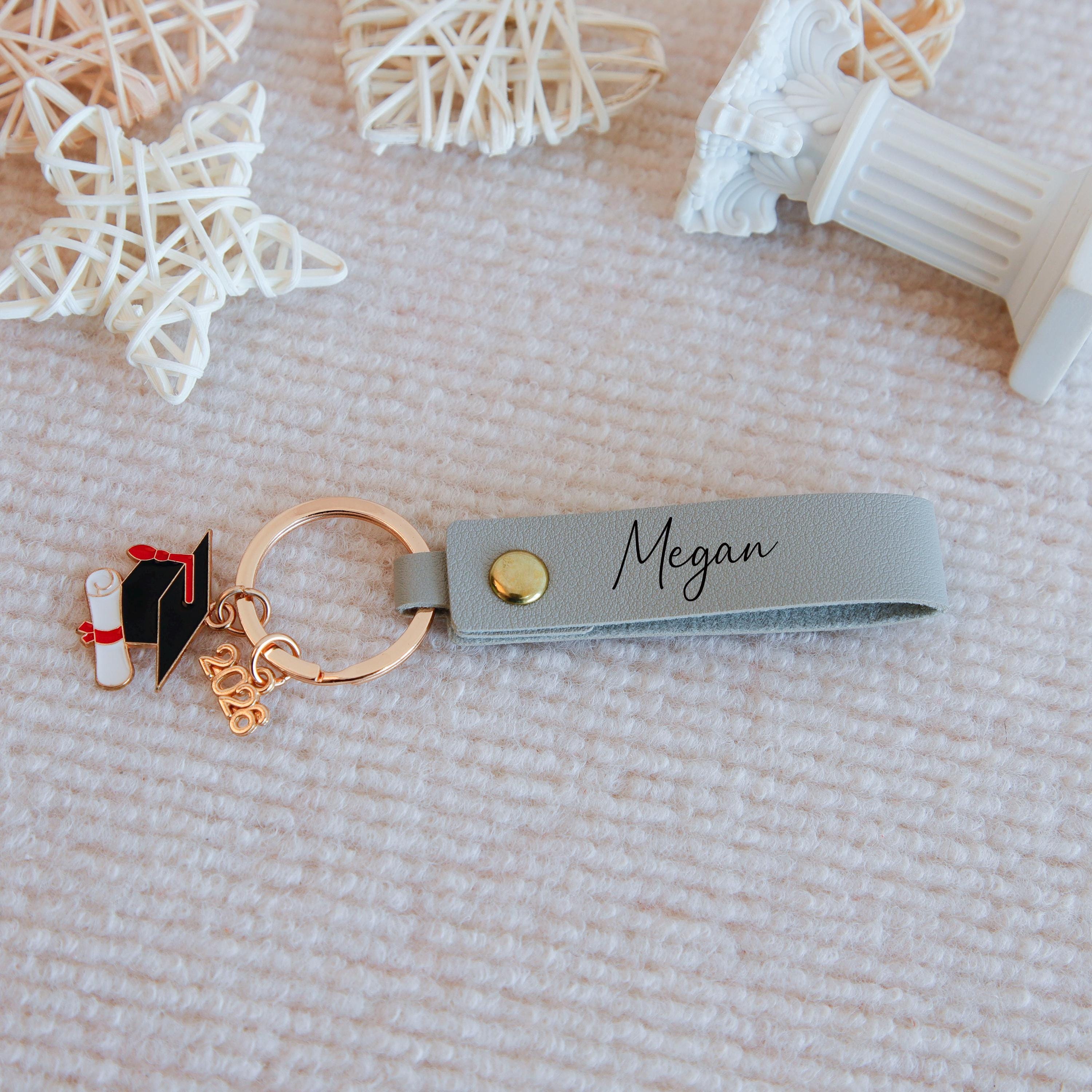 Personalized Leather Graduation Keychain,gift for Graduate,graduation ...