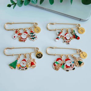 Personalized Christmas purse charm , New Year&#39;s gift, Santa Claus keychain, Christmas Handbag Charms, Cute Christmas Pins,Christmas pin