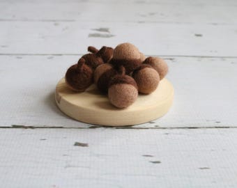 Felt Acorn Fall Decor, Reusable Autumn Decor, Tier Tray Decoration, Craft Supplies