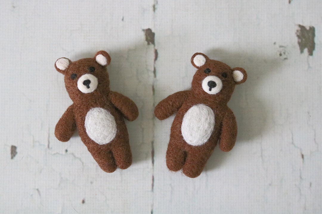 Newborn Photography Prop Bear, Felt Bear, Felted Bear, Felt Newborn ...
