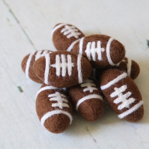 Felt Football, Photography Prop, Tier Tray Decor, Shelf Decor, Gift for kid, Gift for Coach, Gift for Dad, Felt Ball, Newborn Photo Prop