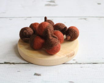 Felt Acorn Fall Decor, Reusable Autumn Decor, Tier Tray Decoration, Craft Supplies