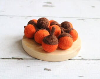 Felt Acorn Fall Decor, Reusable Autumn Decor, Tier Tray Decoration, Craft Supplies