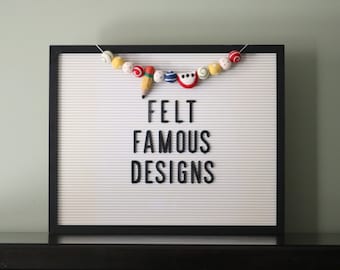 Back to School Felt Ball Mini Garland, Apple Felt Banner, Classroom Banner, Teacher Christmas, Pencil Banner, Pencil Garland, Teacher Gift