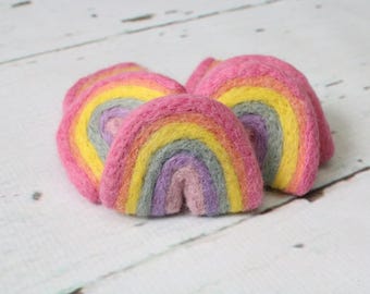 Felt Rainbow, Photography Prop, Tier Tray Decor, Shelf Decor, Gift for kid, Rainbow, Felt Rainbow Prop, Rainbow Decor, Newborn Photo Prop