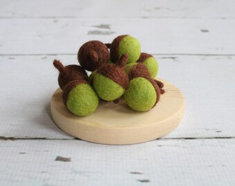 Felt Acorn Fall Decor, Reusable Autumn Decor, Tier Tray Decoration, Craft Supplies