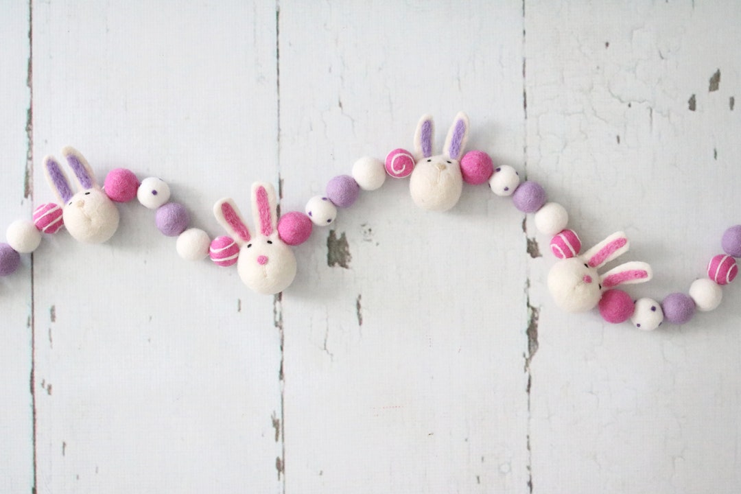 Easter Felt Banner, Bunny Banner, Easter Felt Garland, Spring Garland ...