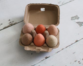 Felt Egg Set, Felt Egg, Natural Felt Eggs, Egg Prop, Newborn Photo Prop, White Egg, Egg Decor, Brown Egg, Felt Easter Egg, Boho Color Eggs