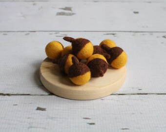 Felt Acorn Fall Decor, Reusable Autumn Decor, Tier Tray Decoration, Craft Supplies