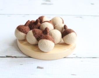 Felt Acorn Fall Decor, Reusable Autumn Decor, Tier Tray Decoration, Craft Supplies