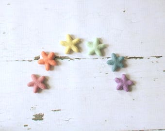Felt Rainbow Star Set, Felt Hearts, Rainbow Stars, Star Photo Prop, Newborn Photo Prop, PastelRainbow Decor, Rainbow Decor, Felt Shape