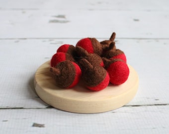 Felt Acorn Fall Decor, Reusable Autumn Decor, Tier Tray Decoration, Craft Supplies