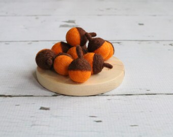 Felt Acorn Fall Decor, Reusable Autumn Decor, Tier Tray Decoration, Craft Supplies
