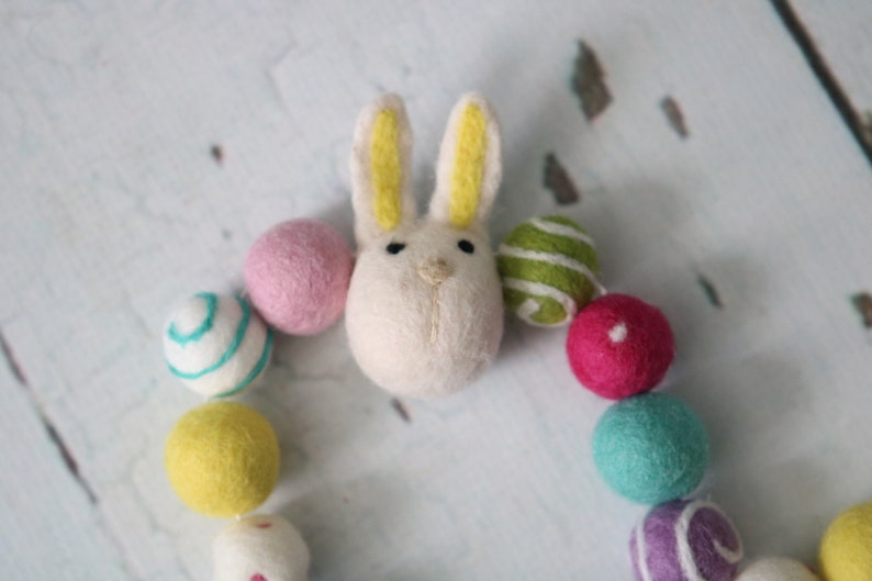 Easter Felt Banner, Bunny Banner, Easter Felt Garden, Spring Garland ...
