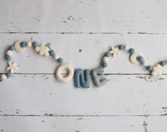 Felt Birthday Banner, Letters Garland, Reusable Celebration Decor, Eco Friendly Party Decor, First Birthday