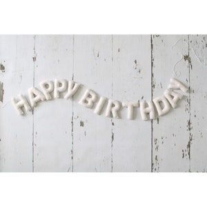 Happy Birthday Banner, Felt Birthday Banner, Reusable Birthday Banner, Birthday Banner, Neutral Birthday, Neutral Birthday Garland