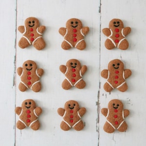 Felt Gingerbread Man - Christmas Ornament - Gingerbread Man Ornament
