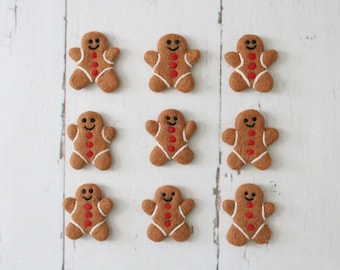 Felt Gingerbread Man - Christmas Ornament - Gingerbread Man Ornament