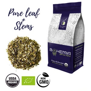 BOHEMIA Yerba Mate  Tea Pure Loose Leaf - USDA Organic & Unsmoked - High Caffeine Detox Tea - Coffee Substitute Energy Booster 1 LB /454 grs