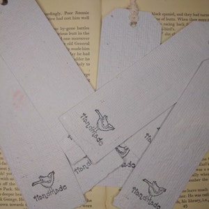Handmade bookmark, recycled paper, handpainted with watercolours image 10