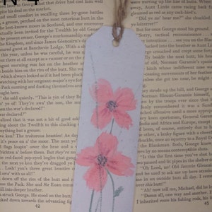 Handmade bookmark, recycled paper, handpainted with watercolours N°4