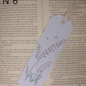 Handmade bookmark, recycled paper, handpainted with watercolours N°6