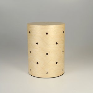 Cremation urns in light maple and rosewood wood for human ashes and funeral urn for pets Siena 1 model image 1