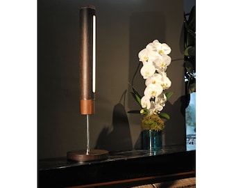 Lamp in smoked oak and Canaletto walnut (Arnia 0.5 model)