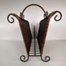French Vintage Magazine Rack / Mid Century Journal Basket / Hollywood ...
