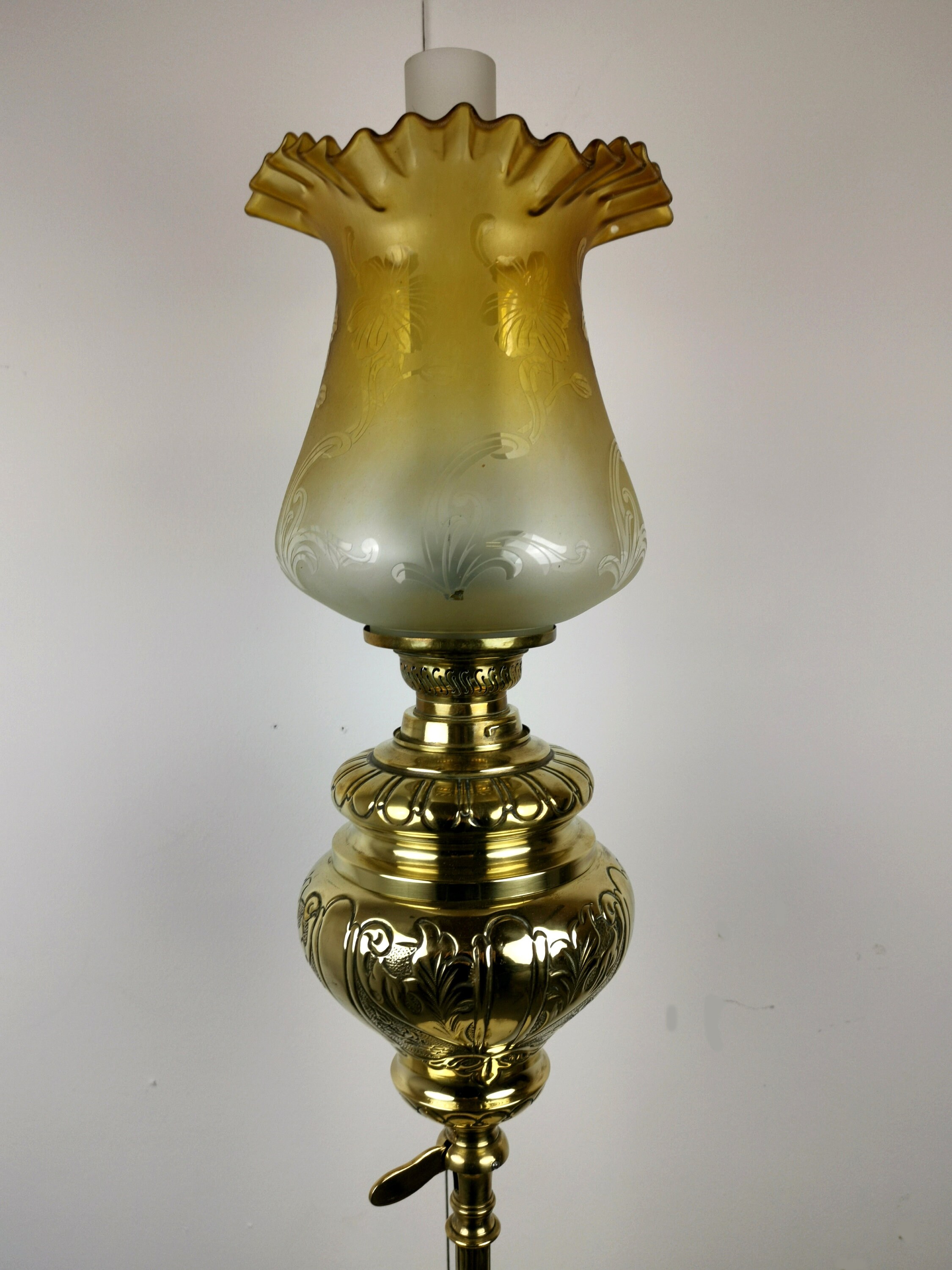 Price 1700 Euro French Antique Floor Oil Lamp / Vintage Light 19th