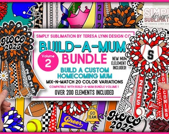 Homecoming Mum Bundle: Football, Cheer, Band PNG Graphics (Digital Download)