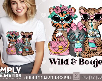 Vilda & Boujee | Djungeldjursdesign | Sublimering | Png
