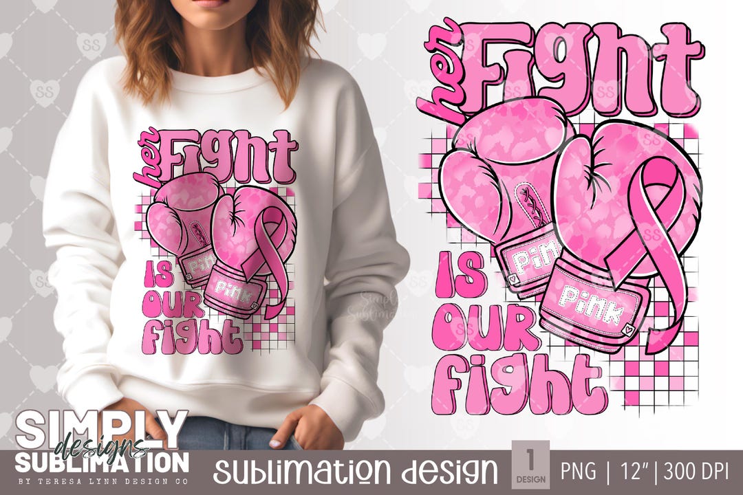 Breast Cancer Awareness Boxing Gloves - Pink Ribbon Sublimation ...