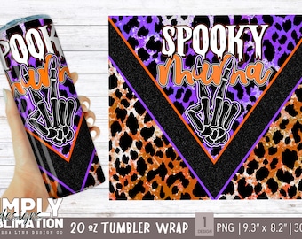 Spooky Mom Tumbler Wrap | 20oz Skinny Tumbler | Sublimation | Png