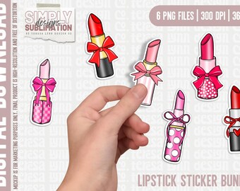 Valentine Lipstick Sticker Png, Valentine Design