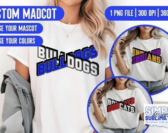 Custom 3D Team Mascot: Sublimation PNG File