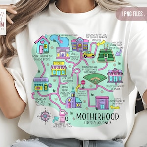 Mutterschaft Das Leben ist eine Reise Lustige Mutter Sätze Karte | T-Shirt Digital Design | DTF | Png | Super für T Shirts