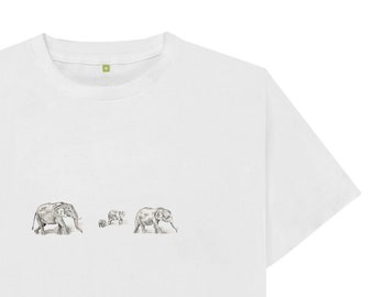 Walking Elephants Kids T-shirt