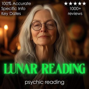 Lectura psíquica lunar el mismo día: adivinación clarividente de luna nueva llena mediana, predicción del ciclo lunar, oráculo del tarot sobre el amor, la carrera, el dinero y el futuro