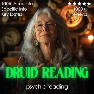 Lectura psíquica druida el mismo día: adivinación clarividente celta de naturaleza médium, predicción de energía natural, amor, carrera, dinero, futuro, tarot, oráculo