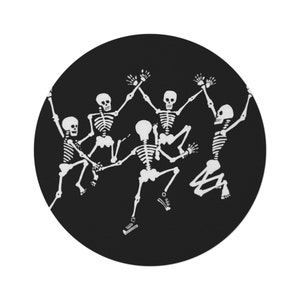 Tapis rond d&#39;Halloween, squelettes dansants