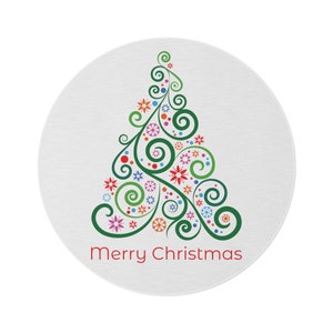 Tapis rond sapin de Noël