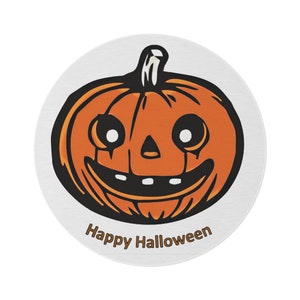 Tapis rond citrouille et Halloween