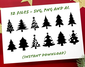 Christmas Tree SVG, PNG and AI file pack.