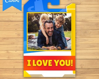 Hot Car Wheels Template - Canva Pre-Cut Frames - Birthday Card Template - Easy to use! 1 step design. - PNG and Links